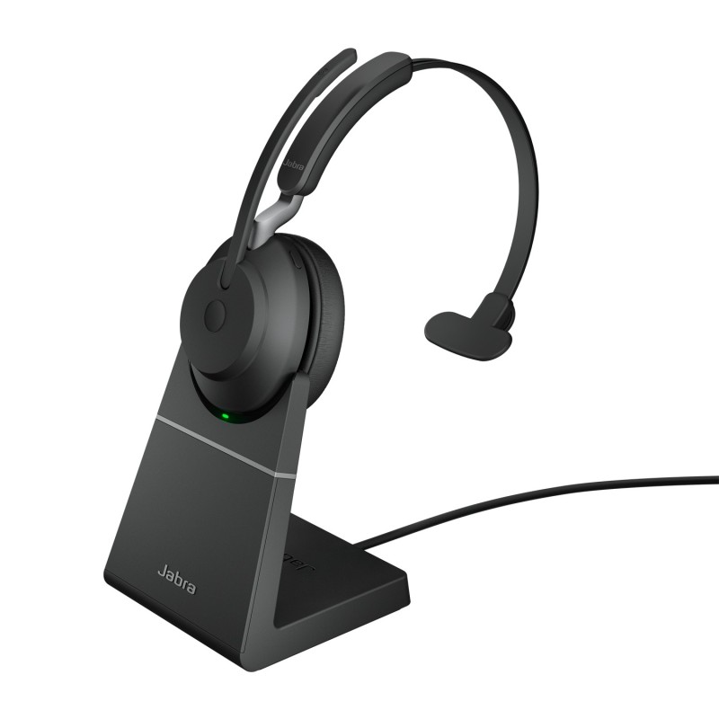 Jabra Evolve 2 65 UC Wireless Bluetooth Mono Headset schwarz m. Ladestation